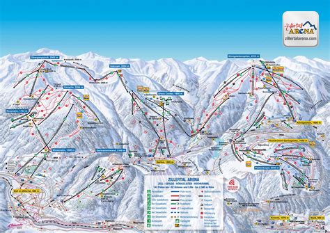 Zillertal Arena Groot Skigebied Met Populair Skidorp Gerlos