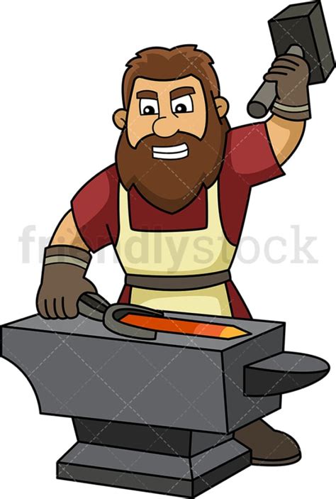 Clipart De Desenho Animado De Ferreiro Medieval Friendlystock