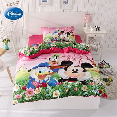 Mickey Mouse Donald Duck Bedding Set Childrens Kids Bedroom Decor