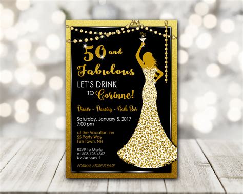50th Birthday Invitation Ubicaciondepersonascdmxgobmx