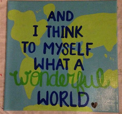 And I Think To Myself What A Wonderful World Canvas Painting Fun
