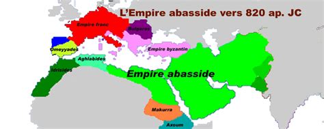 Carte De Lempire Abbasside Vers Lan 820 Idrissides Dynastie