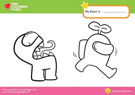 Among us is a multiplayer action game similar to the pc game decit and the card mafia. Among Us Impostor Coloring Page - Find Coloring Pages