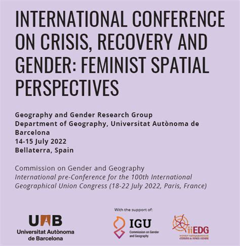 international conference on crisis recovery and gender feminist spatial perspectives uab