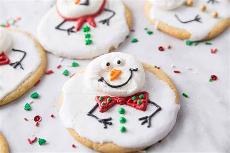 Melted Snowman Cookies An Easy Christmas Cookie Recipe