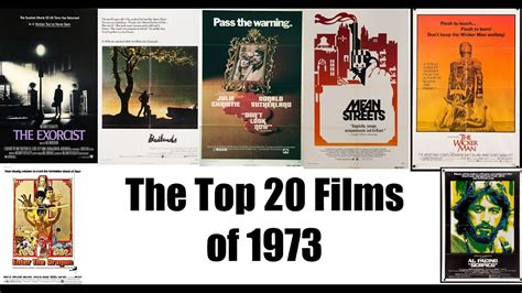 The Top 20 Films Of 1973 Youtube