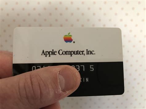 I was eventually able to buy the phone with my card, but not before jumping through hoops. My Apple credit card, issued in 1989 when I bought a Mac Classic. : pics