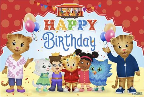 daniel tiger personalised birthday party supplies banner backdrop decoration beebi belle