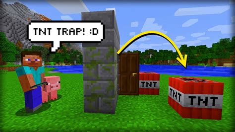 How to make a tnt trap in minecraft. Minecraft - Easy to make TNT Trap - YouTube