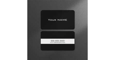 Modern Simple Black Calling Card Zazzle