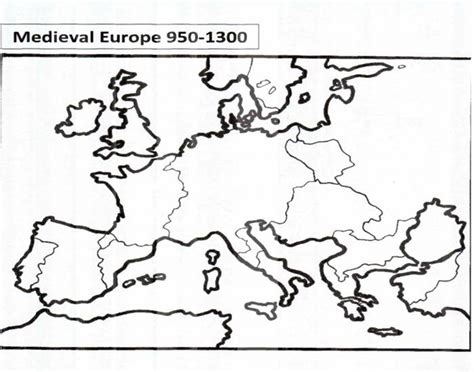 Medieval Europe 950 1300 Map Diagram Quizlet