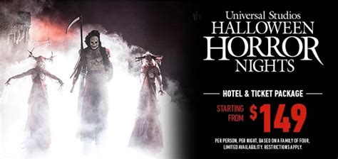 Halloween Horror Nights Hotel Ticket Package Universal Studios Orlando Vacation Packages