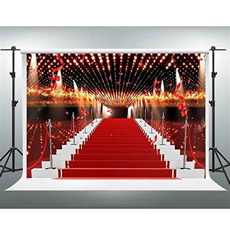 Red Carpet Backdrops Gesen 10x7ft Flashing Lights Ribbon Celebration