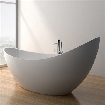 Looking for ideas for your bathroom? Debbi 74" Soaking Bathtub - Matte White | Free Shipping ...