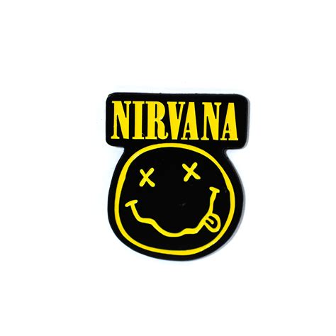 Cool Pins Nirvana Pin Black Yellow Smiley Smile Logo Novelty Pendant