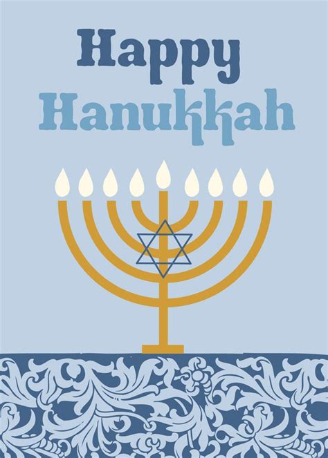 Festive hanukkah ecards are simple to send just once, or for all eight days of the season! Hanukkah in Blue - Holiday Greeting Cards by CardsDirect
