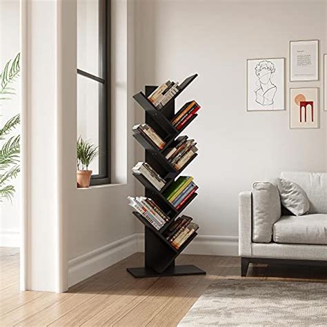Yitahome 9 Shelf Tree Bookshelf Floor Standing Bookcasebook Rack