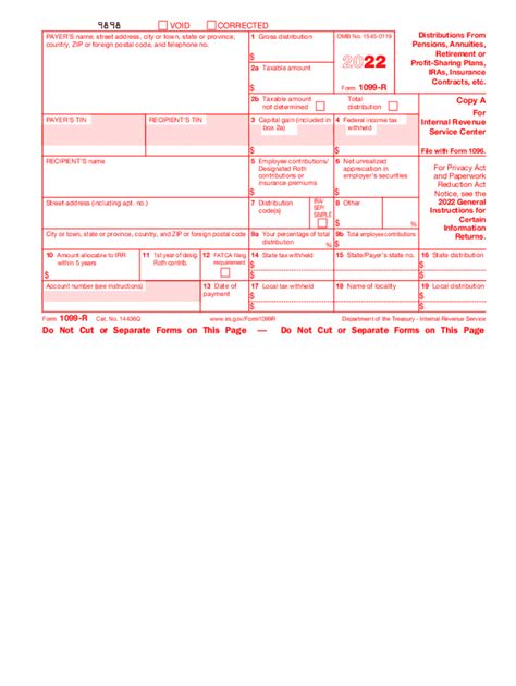 1099 R Form 2022 Pdf Fill Out And Sign Online Dochub