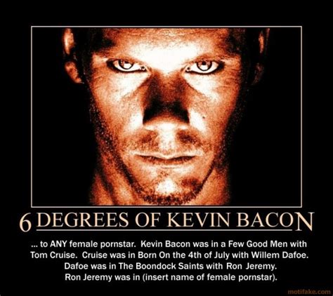 What is 6 degrees of kevin bacon? Snappy Surprise: Like Kevin Bacon. But worse.