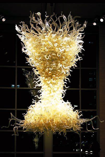 Gold Chandelier By David Chihuly Benaroya Hall Seattle Washington
