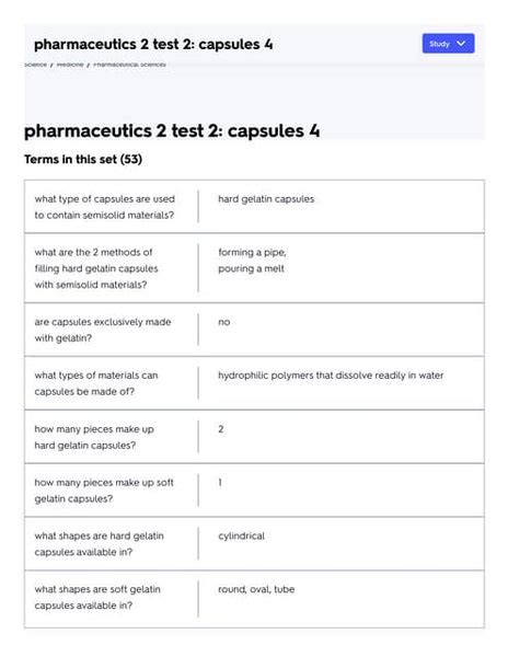 Drug Delivery Exam Ii Capsules Flashcards Quizletpdf