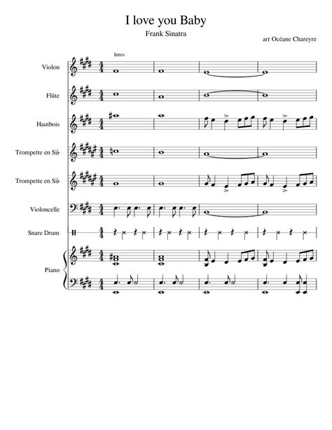 Is your network connection unstable or browser outdated? I love you baby _ Sinatra Sheet music for Violin, Flute ...