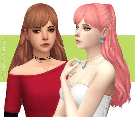 Aveiras Sims 4 Moon Craters Minako Hair Recolor Updated Sims