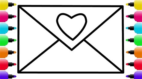 Envelope Drawing & Coloring Pages | Drawing For Children | Drawing for
