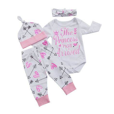 Baby Girls Clothing Infant Newborn Baby Girl Long Sleeve Romper Arrow