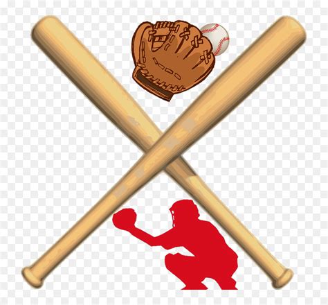 Crossed Baseball Bats Clip Art Library