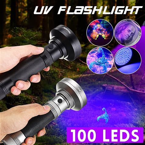 100 Led Uv Flashlight Super Bright Uv Ultra Violet Flashlight Mini