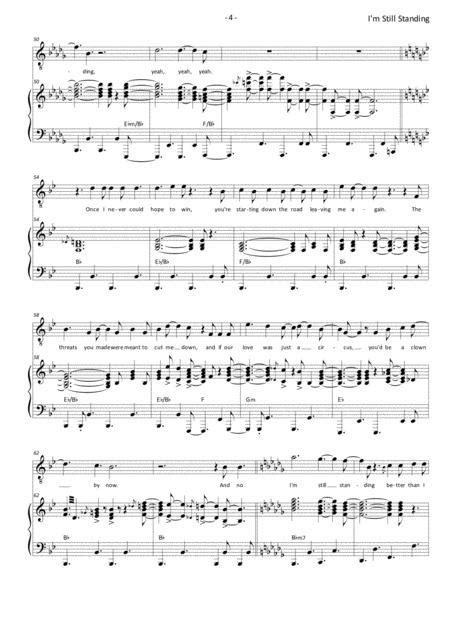I M Still Standing From Sing Sheet Music Pdf Download