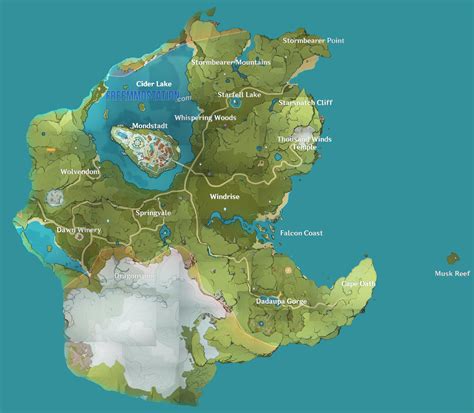 Genshin Impact World Map | Mondstadt Map Act 1 and 2 Complete