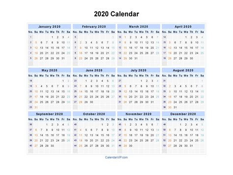4 4 5 Calendar 2020