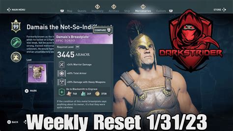 Assassin S Creed Odyssey Weekly Reset 1 31 23 YouTube