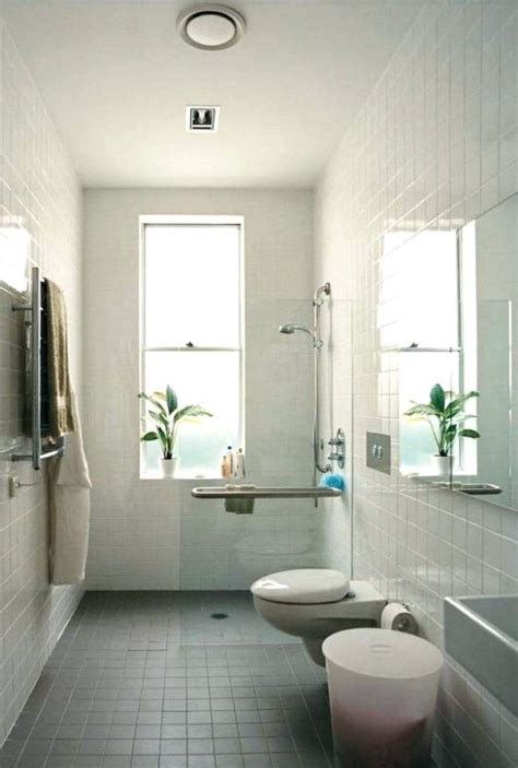 How much light is needed in the bath? Long Narrow Bathroom Ideas Small And Functional Design ...