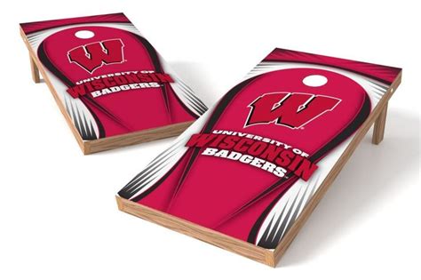 Wisconsin Badgers 2x4 Cornhole Board Set Drop Wbluetooth Speakers