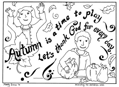 Free printable music note coloring pages for kids. Autumn Coloring Page "Let's Thank God" Easy Printable PDF ...