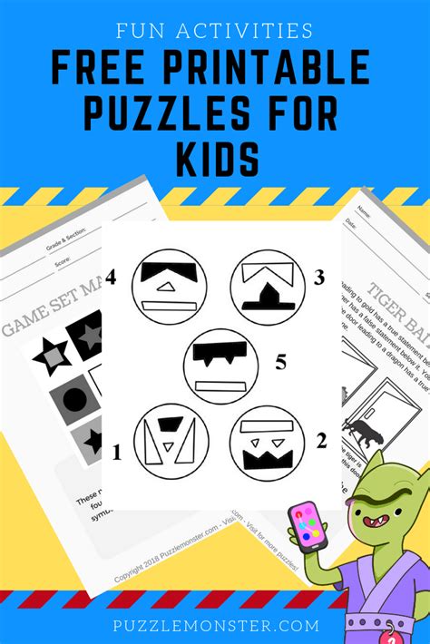 Free Printable Puzzles For Kids Logic Puzzles And Brain Games