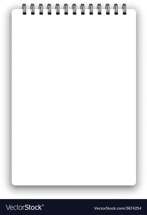 Vertical Spiral Notepad Royalty Free Vector Image