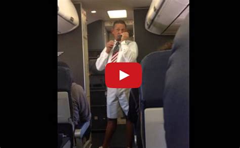 Flight Attendant Performs Hilarious In Flight Safety Routine