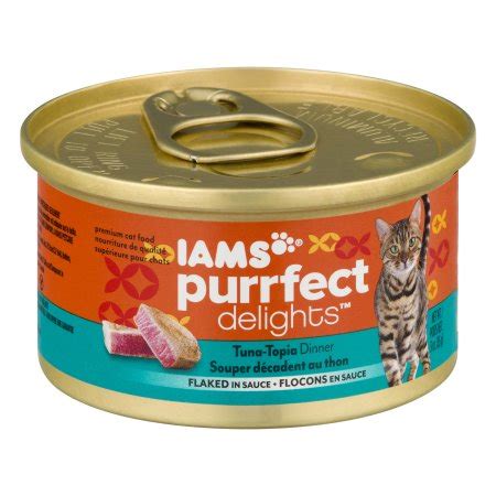 View all cat products >. (24 Pack) Iams Purrfect Delights Flaked In Sauce Tuna ...