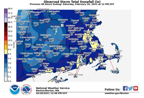 Map Total Snow Accumulation Across Massachusetts