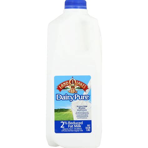 Land Olakes Dairy Pure 2 Reduced Fat Milk Half Gallon