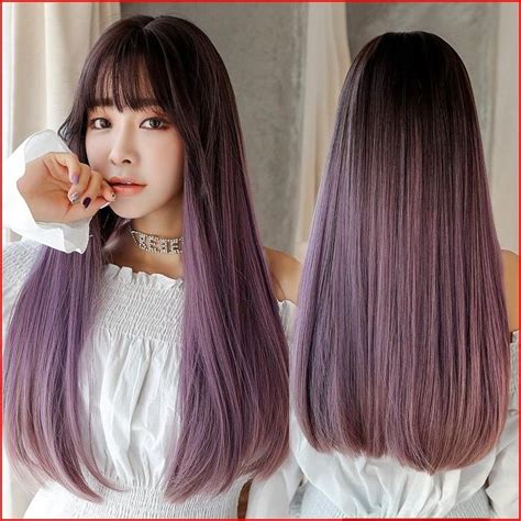 Long Hairstyles In Gradient Fashion Best Easy Hairstyles Korean Hair Color Long Hair Styles