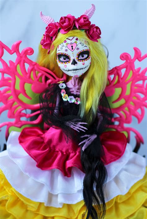 Catrina Doll Ooak Monster High Repaint Doll Death Moth Etsy
