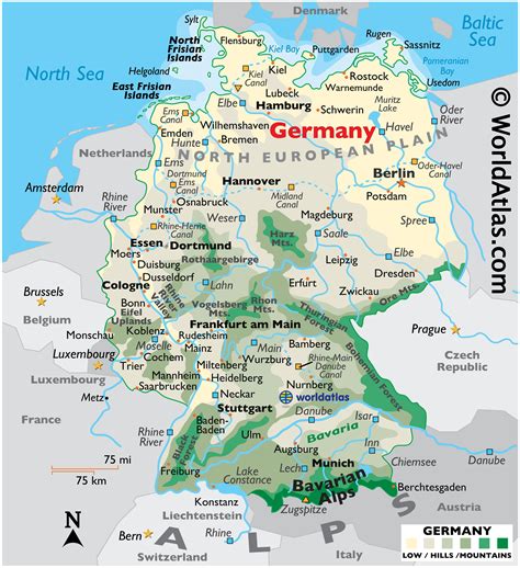 Geography Of Germany Landforms World Atlas
