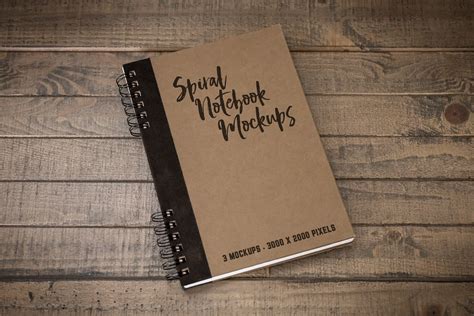 Spiral Notebook Mockups Volume 1 Design Panoply