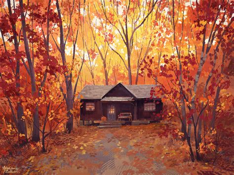 Autumn Cabin Behance