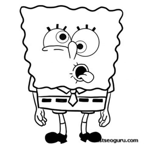 Coloring pages are one of the best ways to educate children in the 21st century. Printable Cartoon SpongeBob Funny Face coloring pages ...